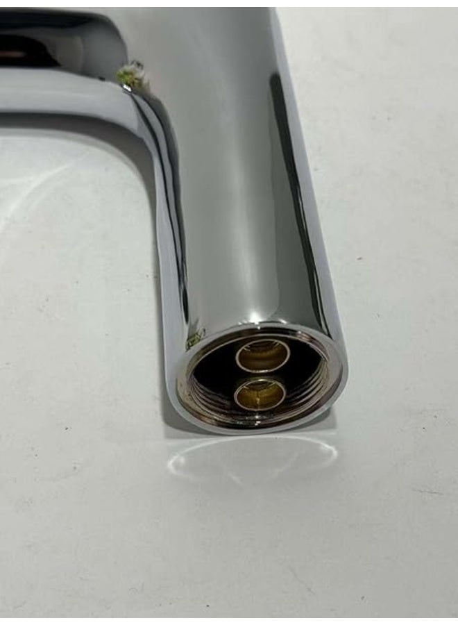 ALMIFTAH Modern Handle Basin Mixer Faucet Bathroom Sink Tap Hot Cold Water Control Anti Splash Chrome Finish - Image 5